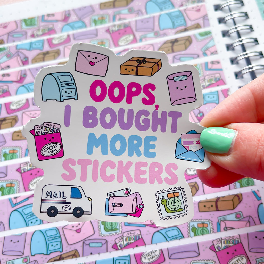 Oops Bought Stickers Vinyl Die Cut Sticker