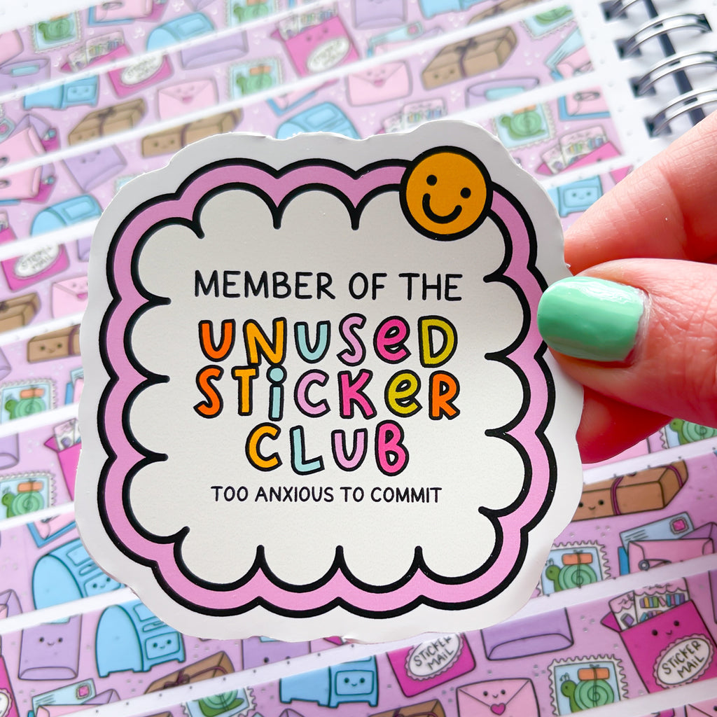 Unused Sticker Club Vinyl Die Cut Sticker