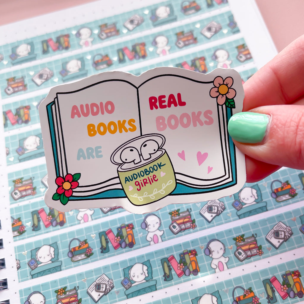 Audiobook Book Vinyl Die Cut Sticker