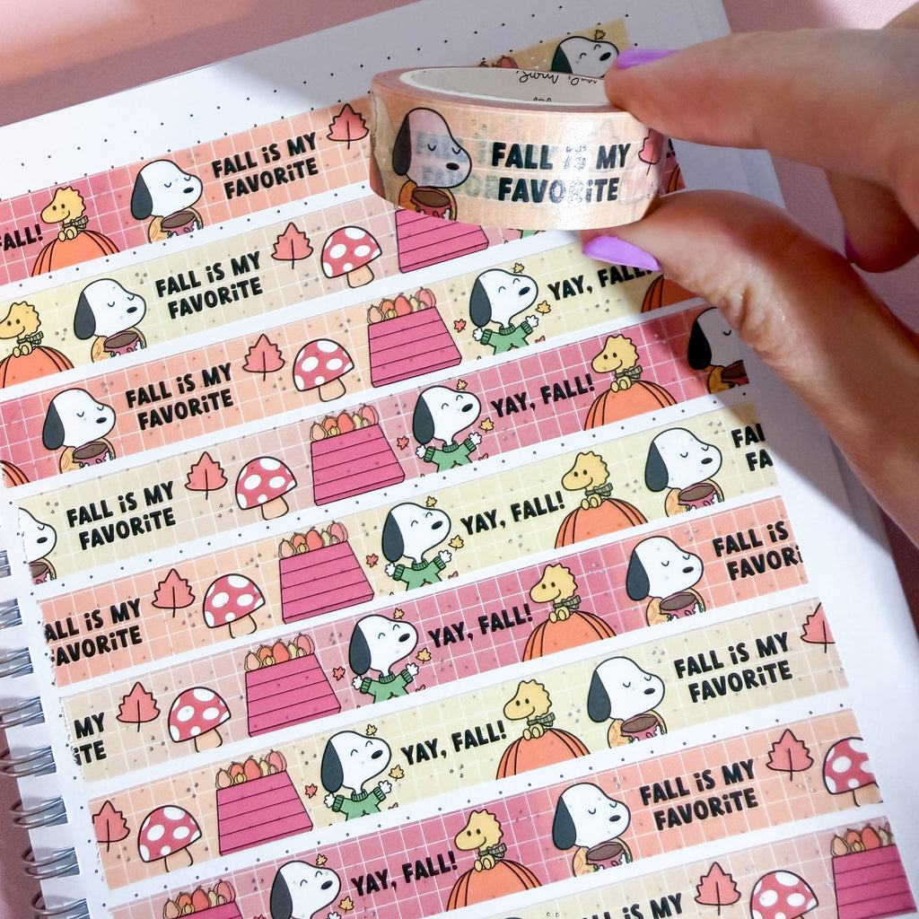 Holo Foil Fall Peanut Washi Tape (15mm)