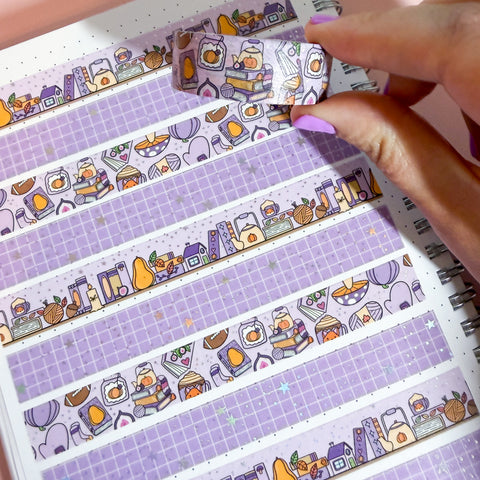 Holo Foil September Doodles Washi Tape (15mm)