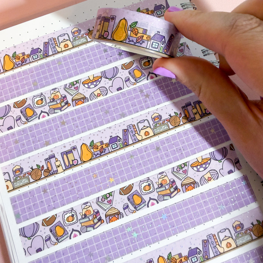 Holo Foil September 2026 Bookshelf Washi Tape (15mm)