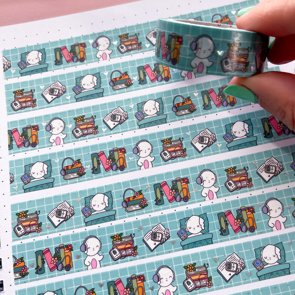 Holo Foil Audiobook Bean Washi Tape