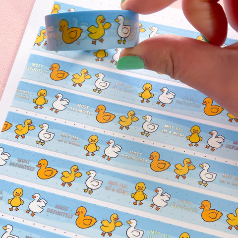 Holo Foil Spring Ducks Washi Tape