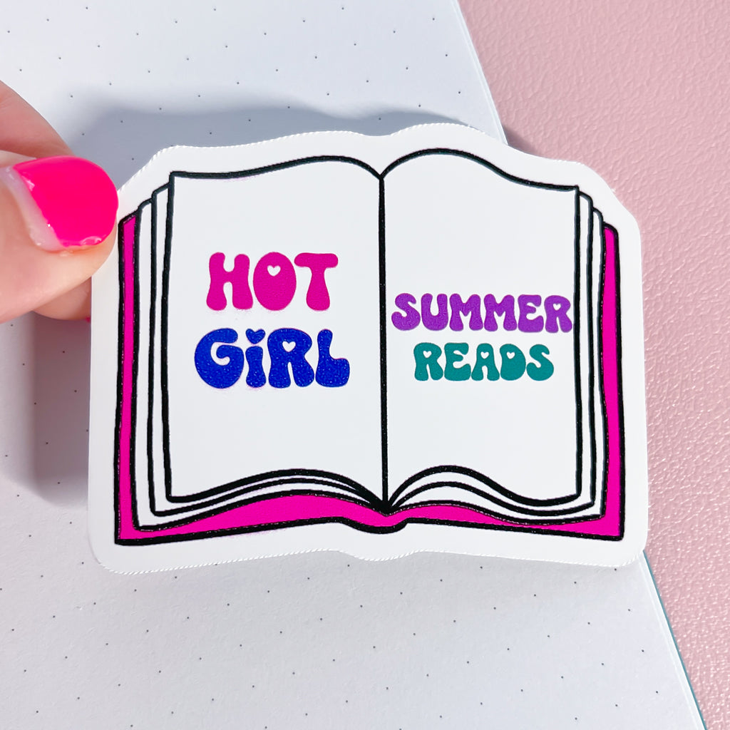 Hot Girl Book Vinyl Die Cut Sticker
