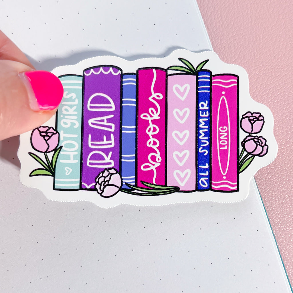 Summer Girls Read Books Vinyl Die Cut Sticker