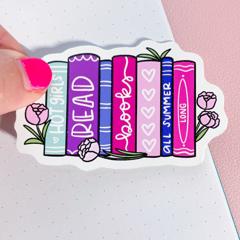 Summer Girls Read Books Vinyl Die Cut Sticker