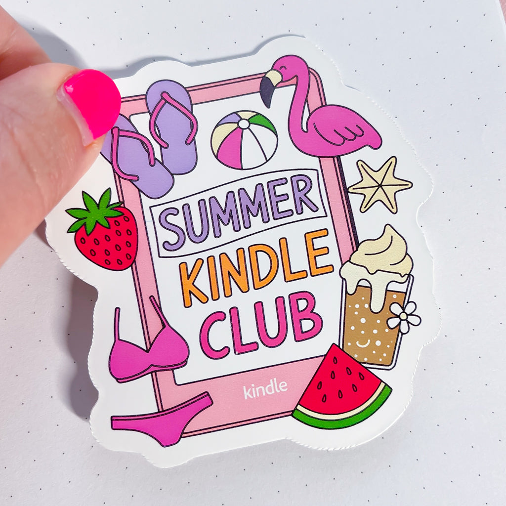 Summer E-Reader Vinyl Die Cut Sticker