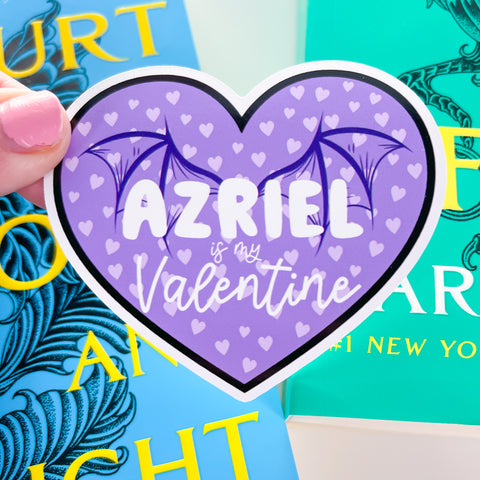 Azriel Is My Valentine ACOTAR Vinyl Sticker | SJM OFFICIALLY LICENSED