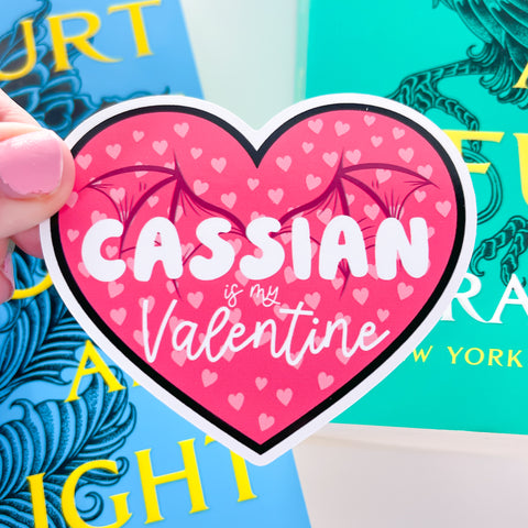 Cassian Is My Valentine ACOTAR Vinyl Sticker | SJM OFFICIALLY LICENSED
