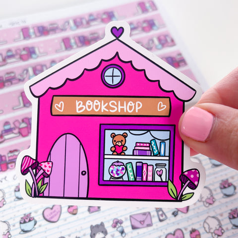 Bookshop Valentine's Day Vinyl Die Cut Sticker
