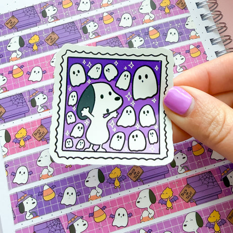 Halloween Peanut Stamp Vinyl Die Cut Sticker