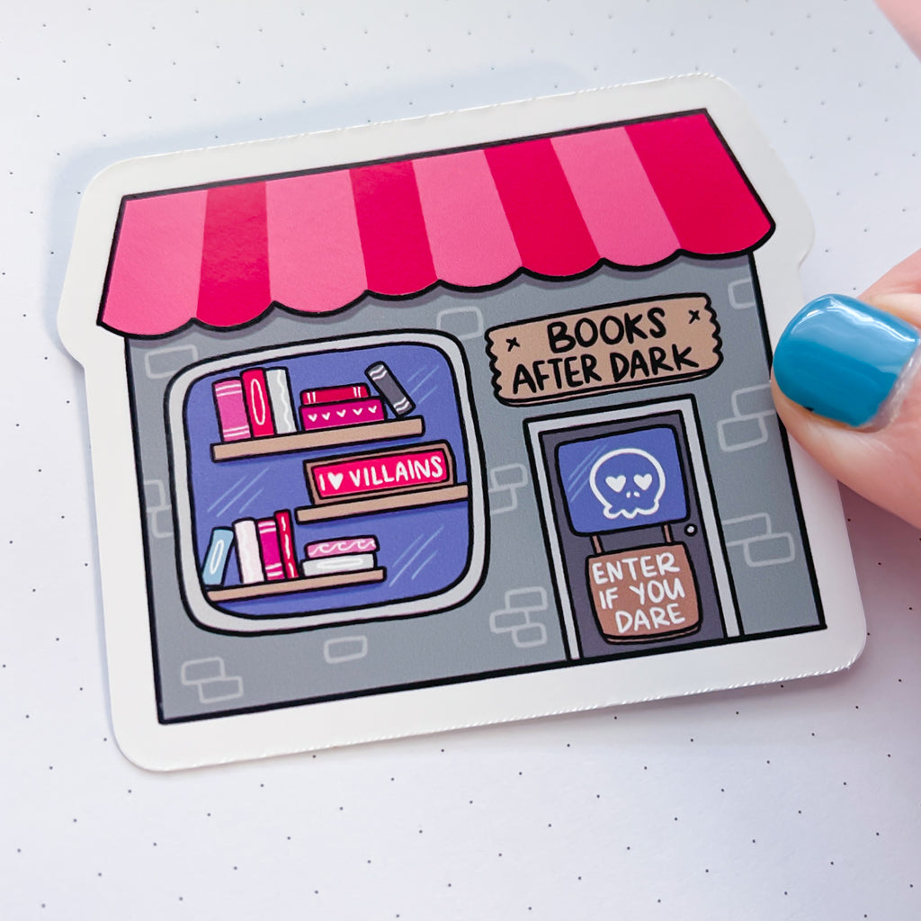 Books After Dark Romance Bookshop Vinyl Die Cut Sticker