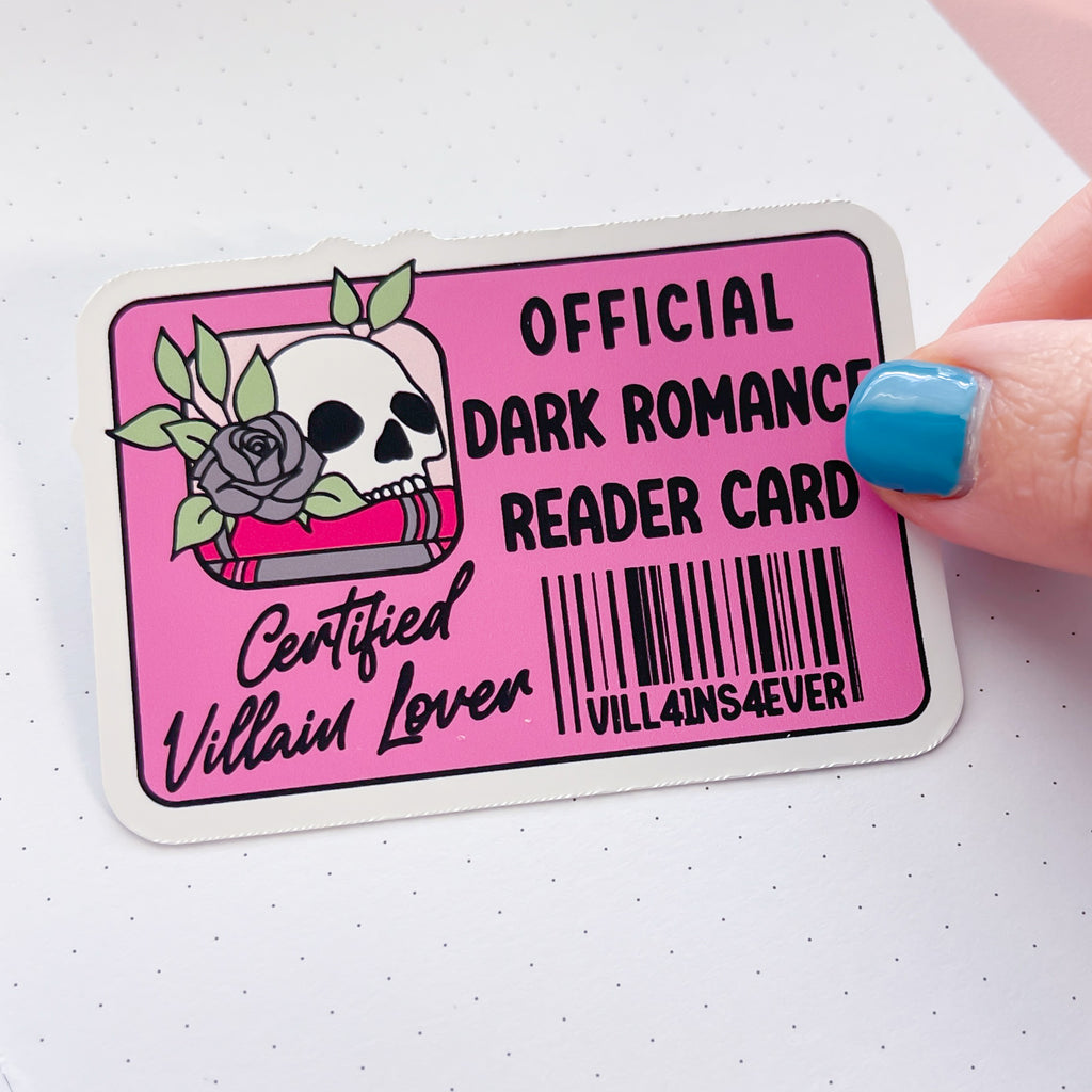 Official Dark Romance Card Vinyl Die Cut Sticker