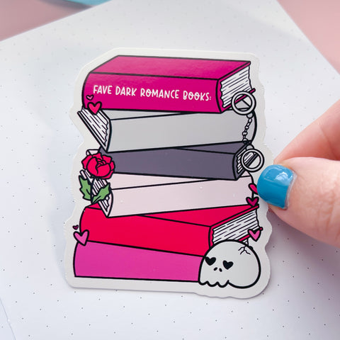 Fave Dark Romance Books Vinyl Die Cut Sticker
