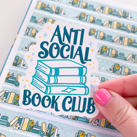 Anti Social Book Club Vinyl Die Cut Sticker