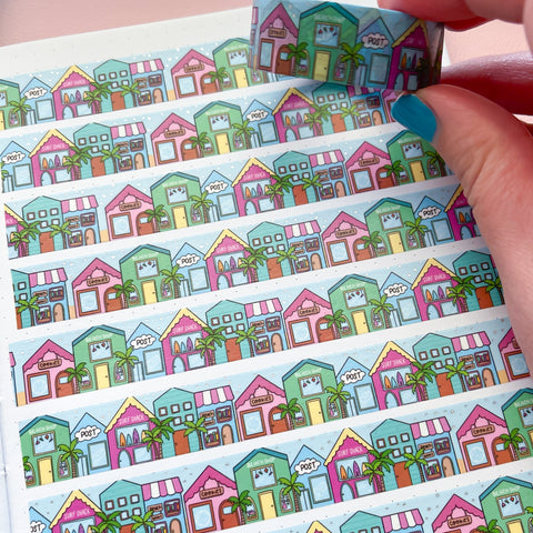 Holo Foil Beach Town Washi Tape (15mm)