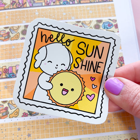 Sunshine Bean Stamp Vinyl Die Cut Sticker