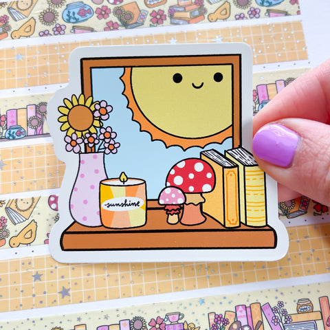 Sunny Yellow Window Vinyl Die Cut Sticker