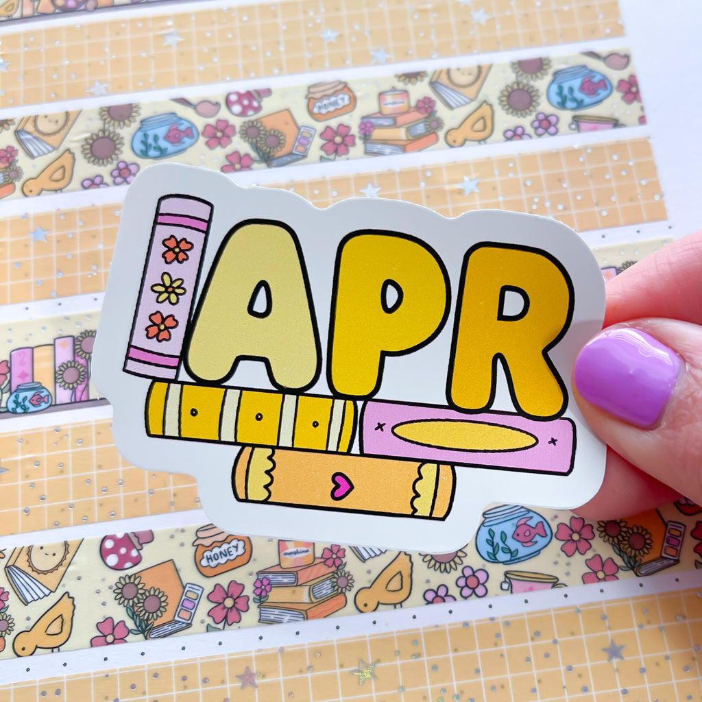 Apr (abbr) Bookish Word Vinyl Die Cut Sticker