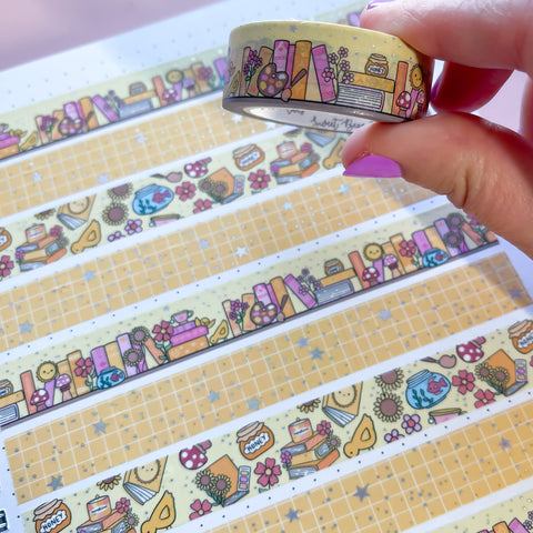 Holo Foil April 2026 Bookshelf Washi Tape