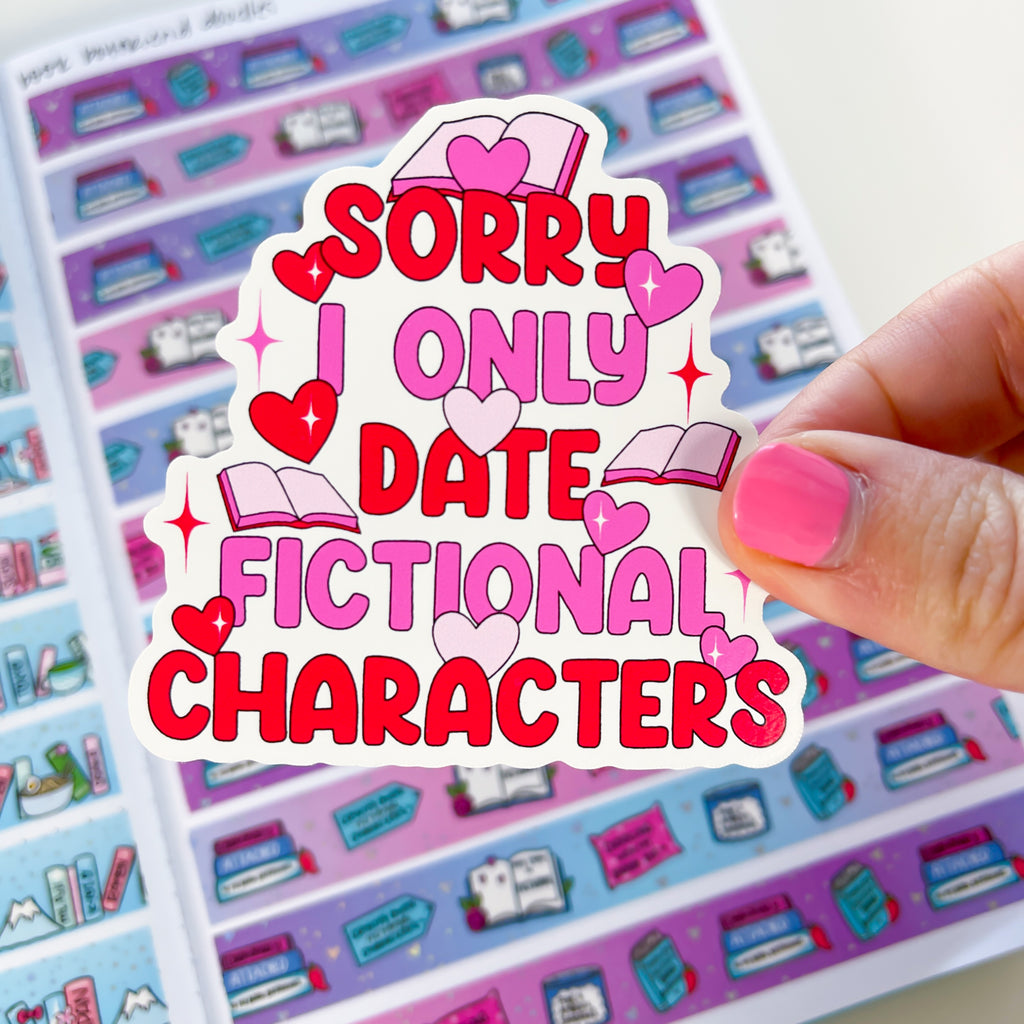 Dating Fictional Characters Vinyl Die Cut Sticker