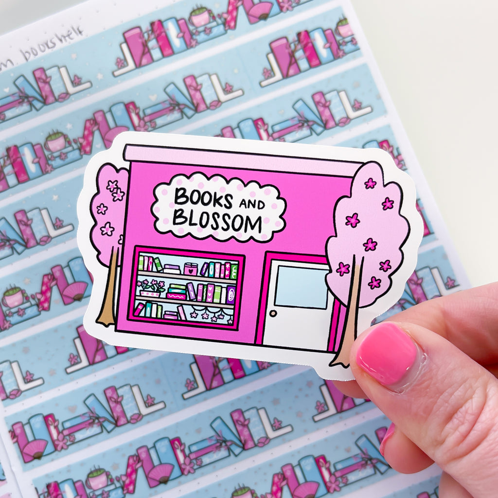 Books & Blossom Bookshop Vinyl Die Cut Sticker