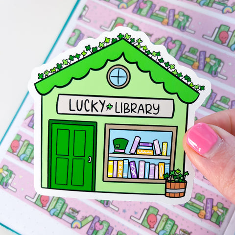Lucky Library Vinyl Die Cut Sticker