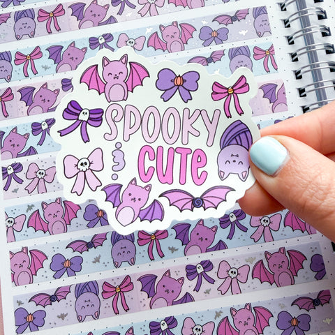 Spooky & Cute Bats Vinyl Die Cut Sticker