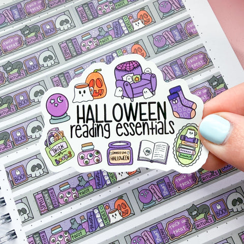 Halloween Reading Essentials Vinyl Die Cut Sticker