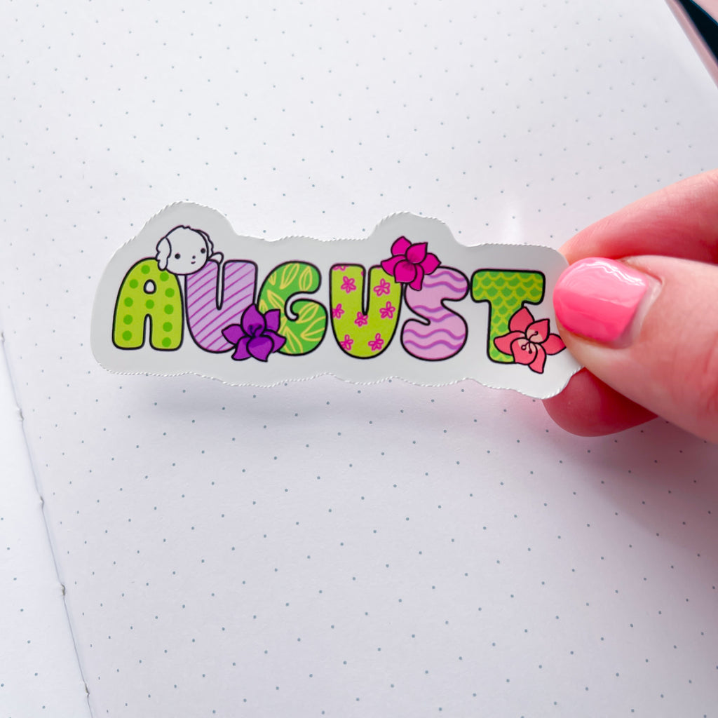 August Bean Vinyl Die Cut Sticker