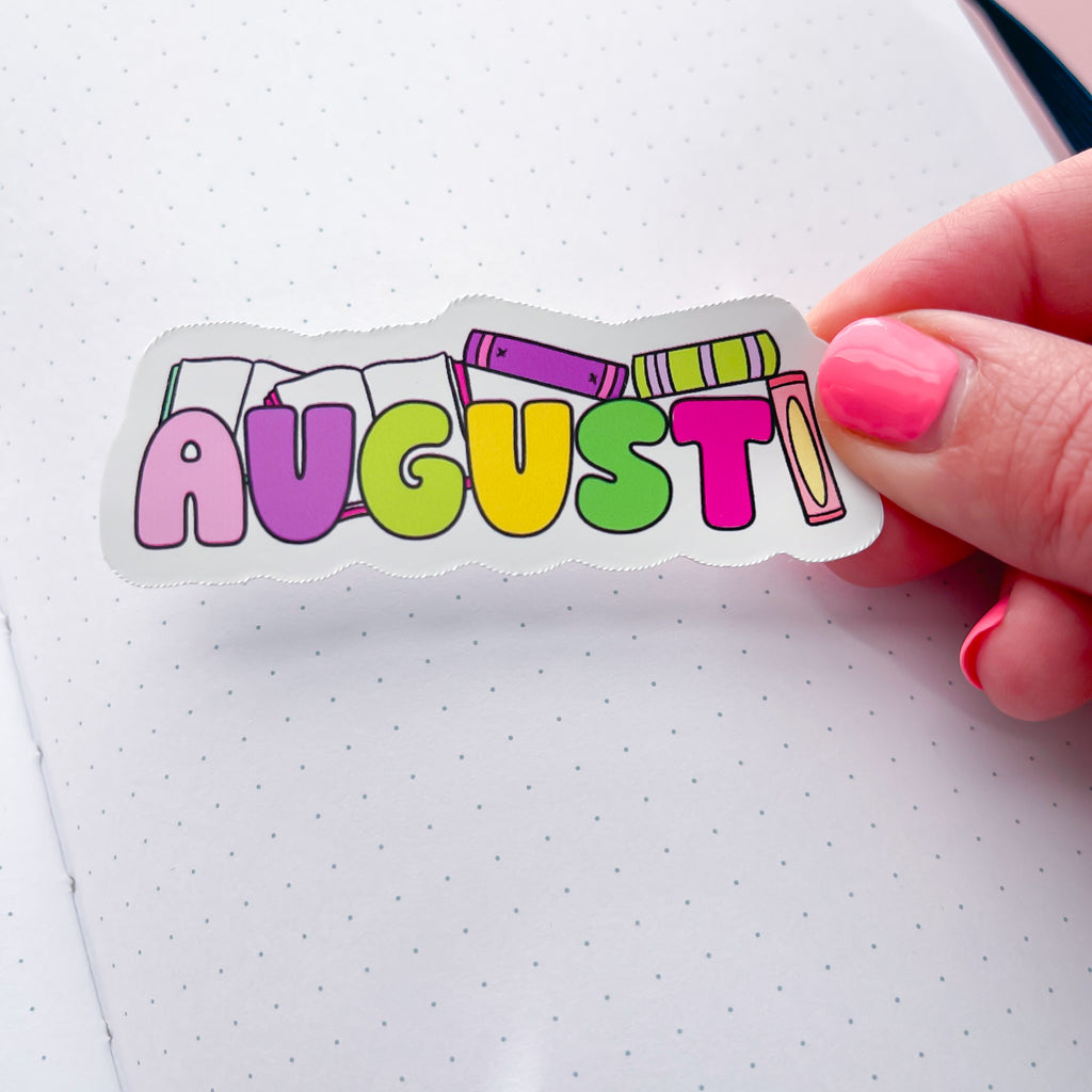 August Bookish Vinyl Die Cut Sticker