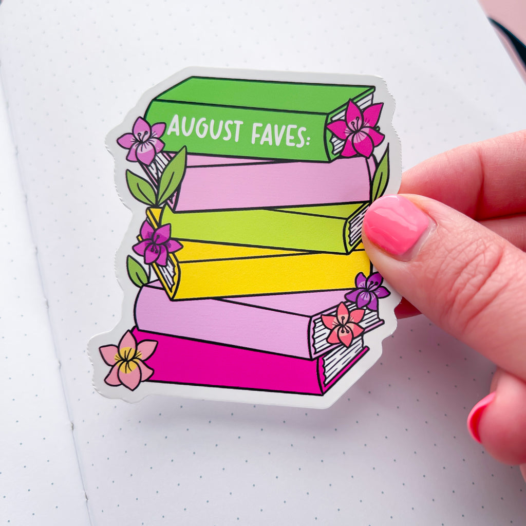 August Favorites 2025 Vinyl Die Cut Sticker
