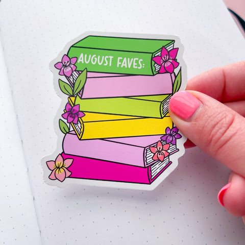 August Favorites 2025 Vinyl Die Cut Sticker