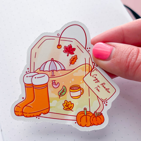Pumpkin Tea Vinyl Die Cut Sticker