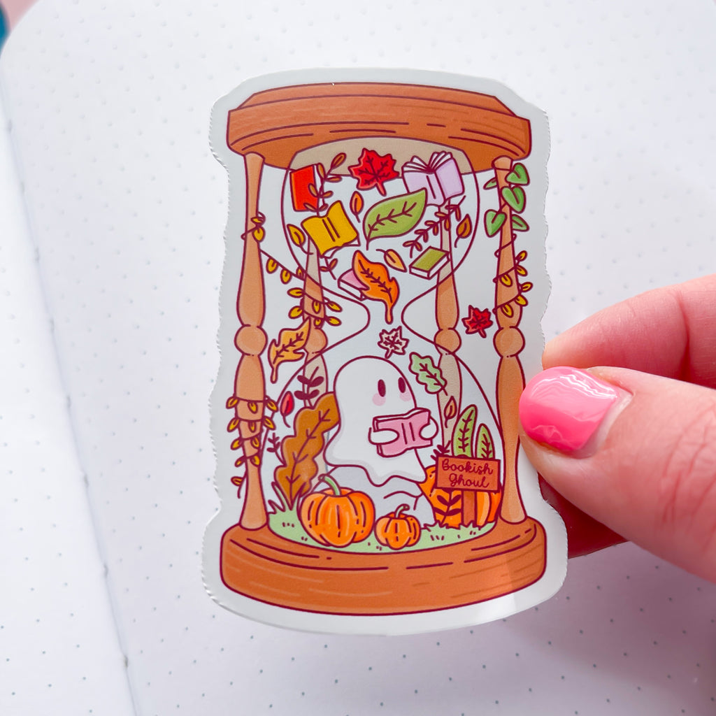 Bookish Fall Time Vinyl Die Cut Sticker
