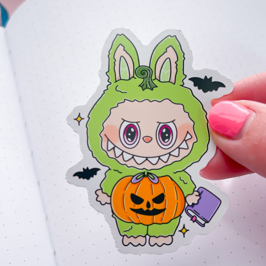Pumpkin Monster Vinyl Die Cut Sticker