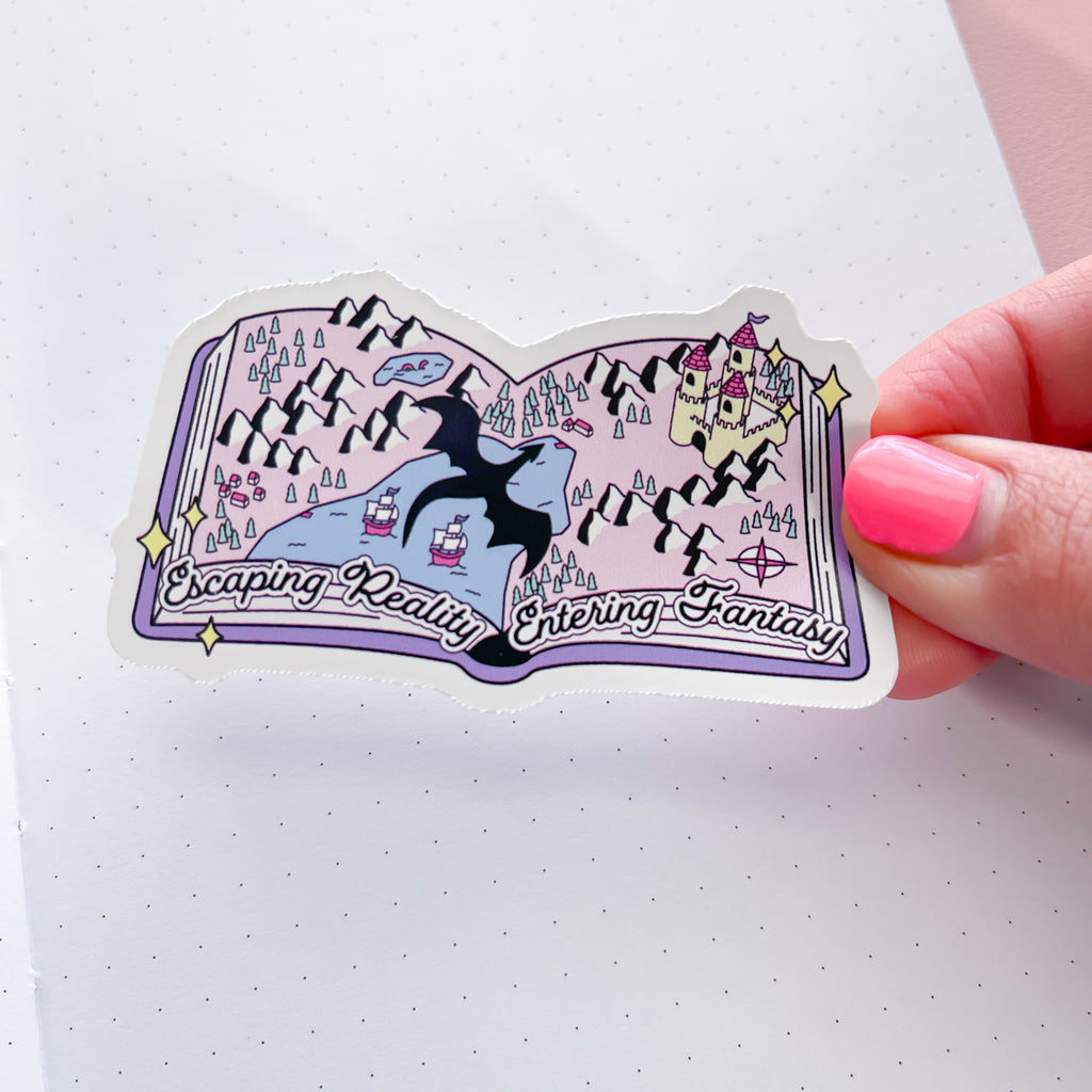 Map Fantasy Book Vinyl Die Cut Sticker
