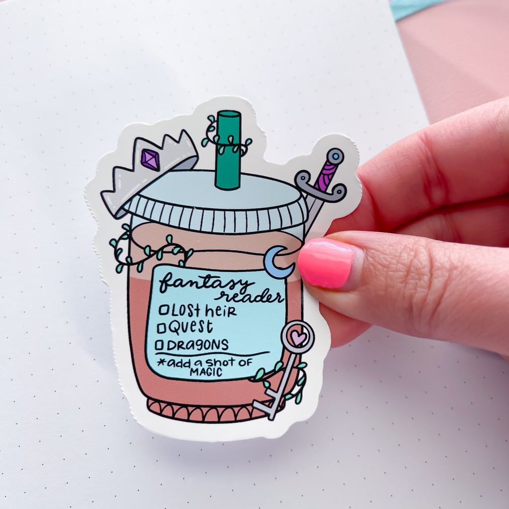 Fantasy Coffee Vinyl Die Cut Sticker