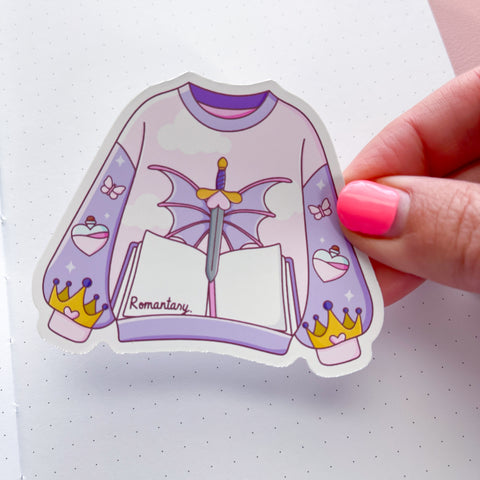 Romantasy Sweater Vinyl Die Cut Sticker