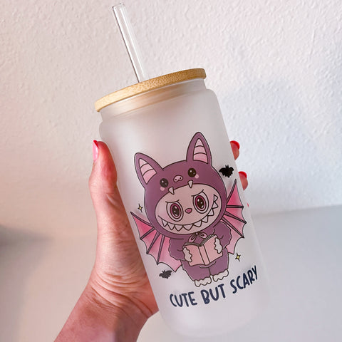 Lil Scary Monsters 16 Oz Frosted Can Glass Cup