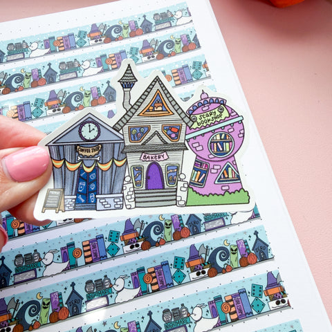 Halloween Town Vinyl Die Cut Sticker