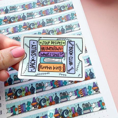 Jack & Sally Book Club Vinyl Die Cut Sticker
