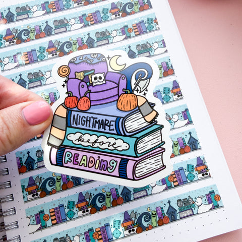 Nightmare Before Reading Vinyl Die Cut Sticker