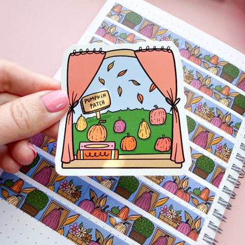 Pumpkin Patch Window Vinyl Die Cut Sticker