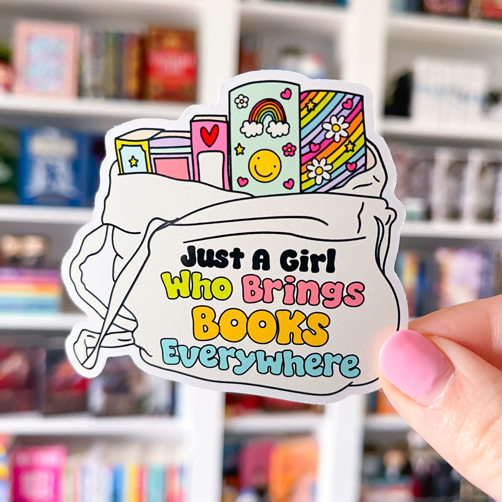 Bring Books Everywhere Vinyl Die Cut Sticker