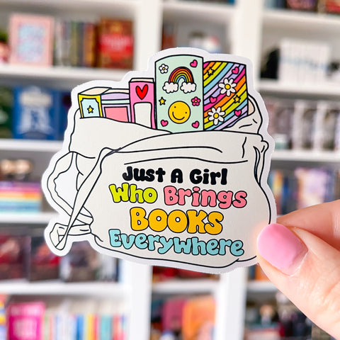 Bring Books Everywhere Vinyl Die Cut Sticker