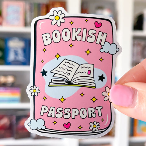 Bookish Passport Vinyl Die Cut Sticker