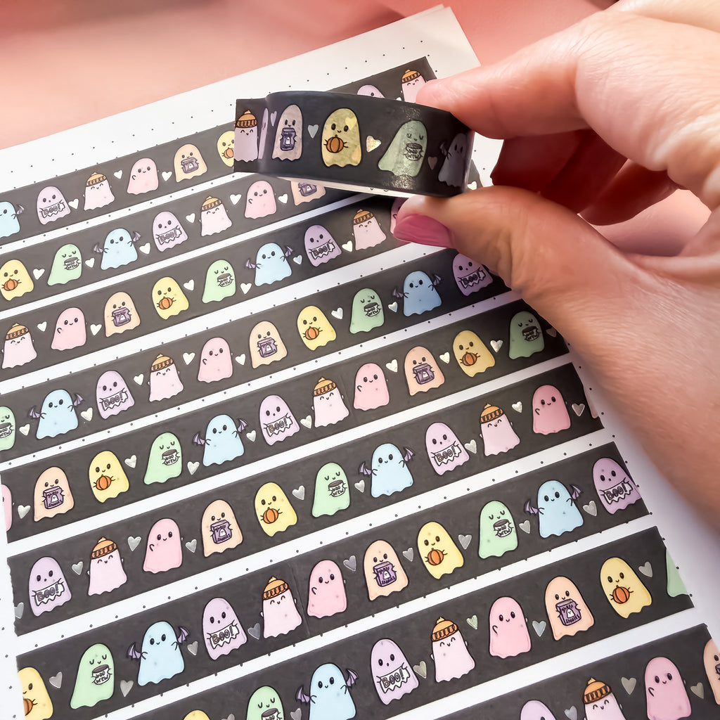 Rainbow Ghosts Washi Tape (15mm)