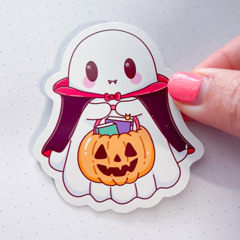 Vampire Ghost Vinyl Die Cut Sticker